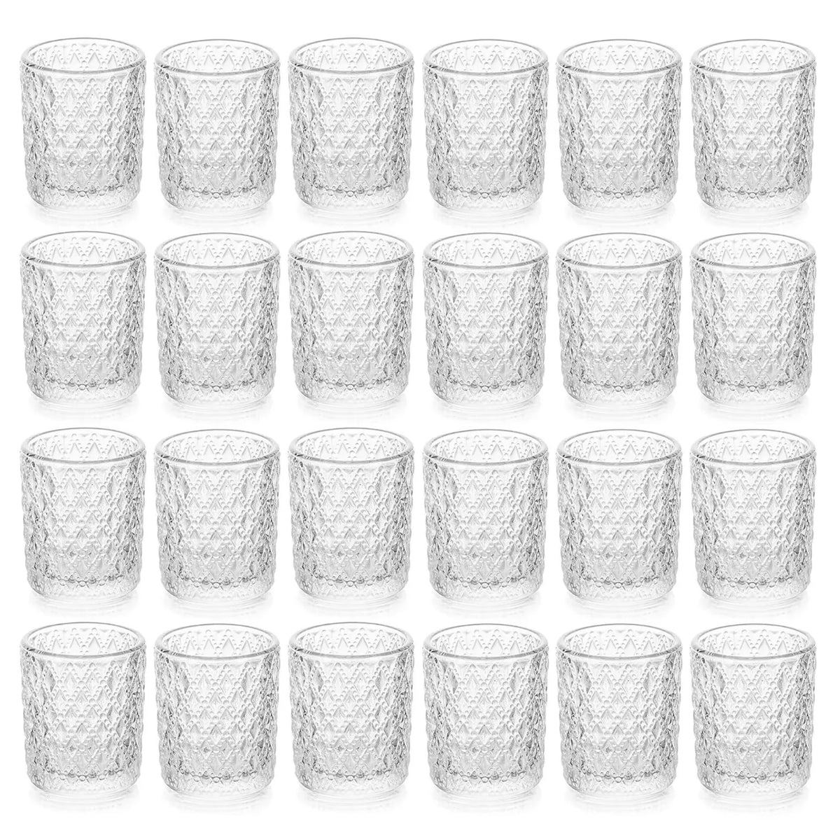 Clear Glass Votive Candle Holders Set of 24 P90448