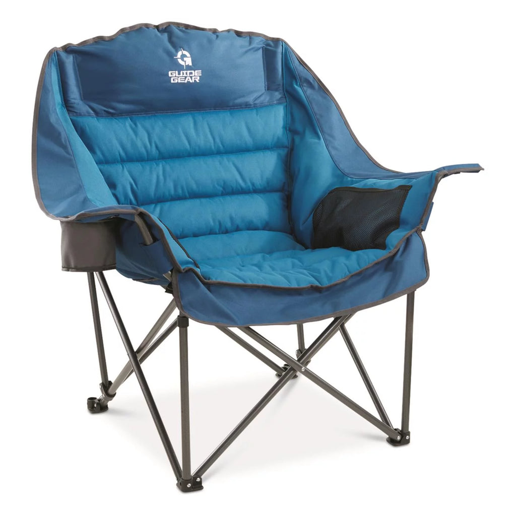 Oversized XL Padded Folding Camping Chair with Cup Holder Y336