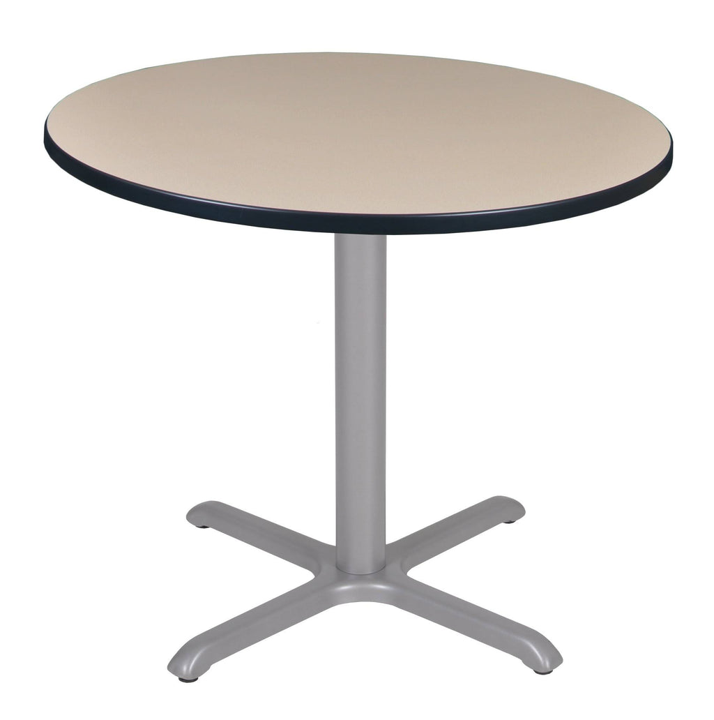Beige Grey Round X-Base Table J665