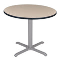 Beige Grey Round X-Base Table J665