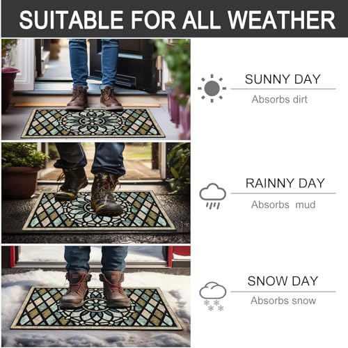 17x 30 Inch Non Slip Rubber Back Door Mat X22014