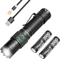 1200 Lumen LED Rechargeable Flashlight with Power Display, IP67 Waterproof, 5 Light Modes W37802