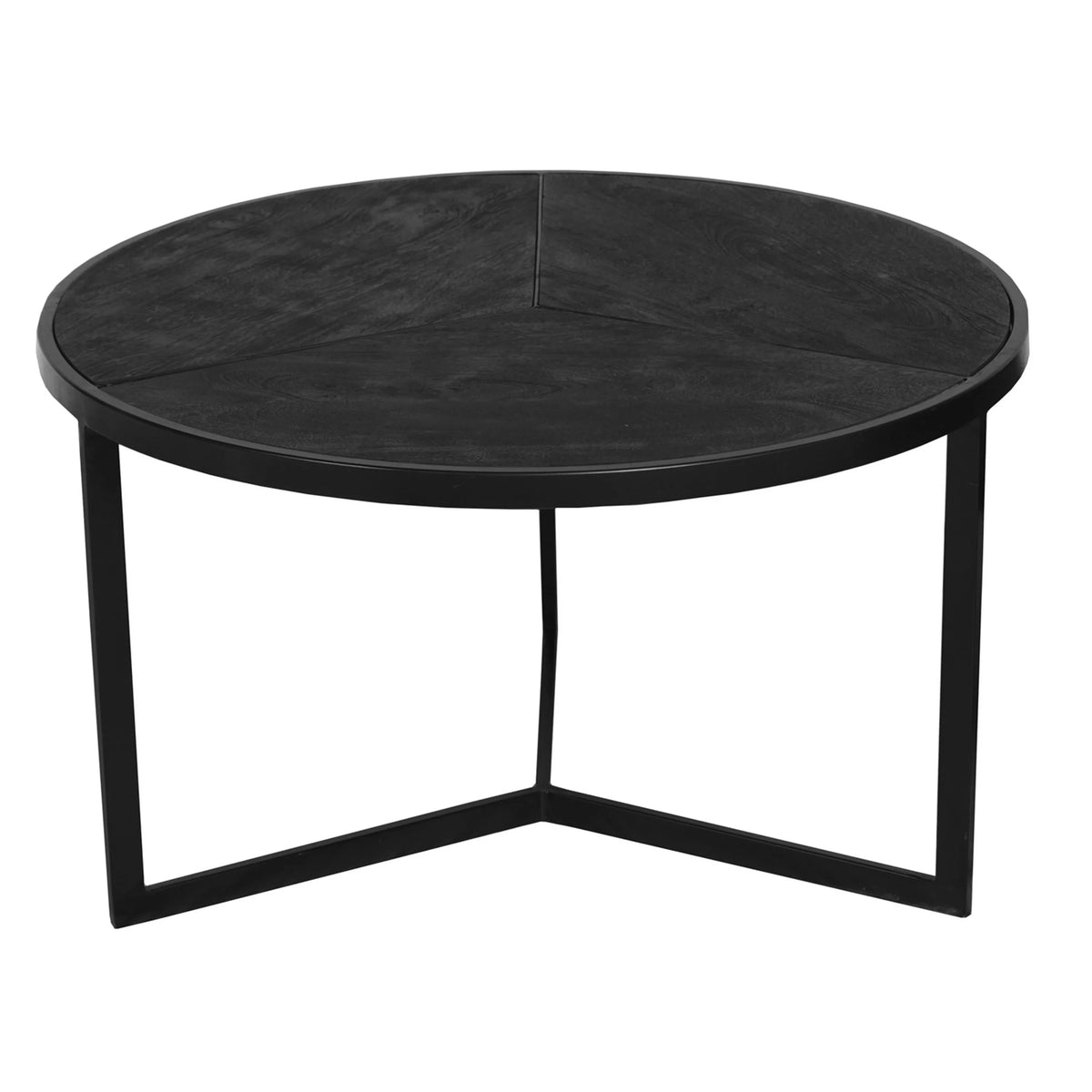 Round Nesting Coffee Table Set Of 2 Mango Wood H949399