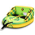 Green Inflatable Towable Tube with Foam Seats & Handles X710