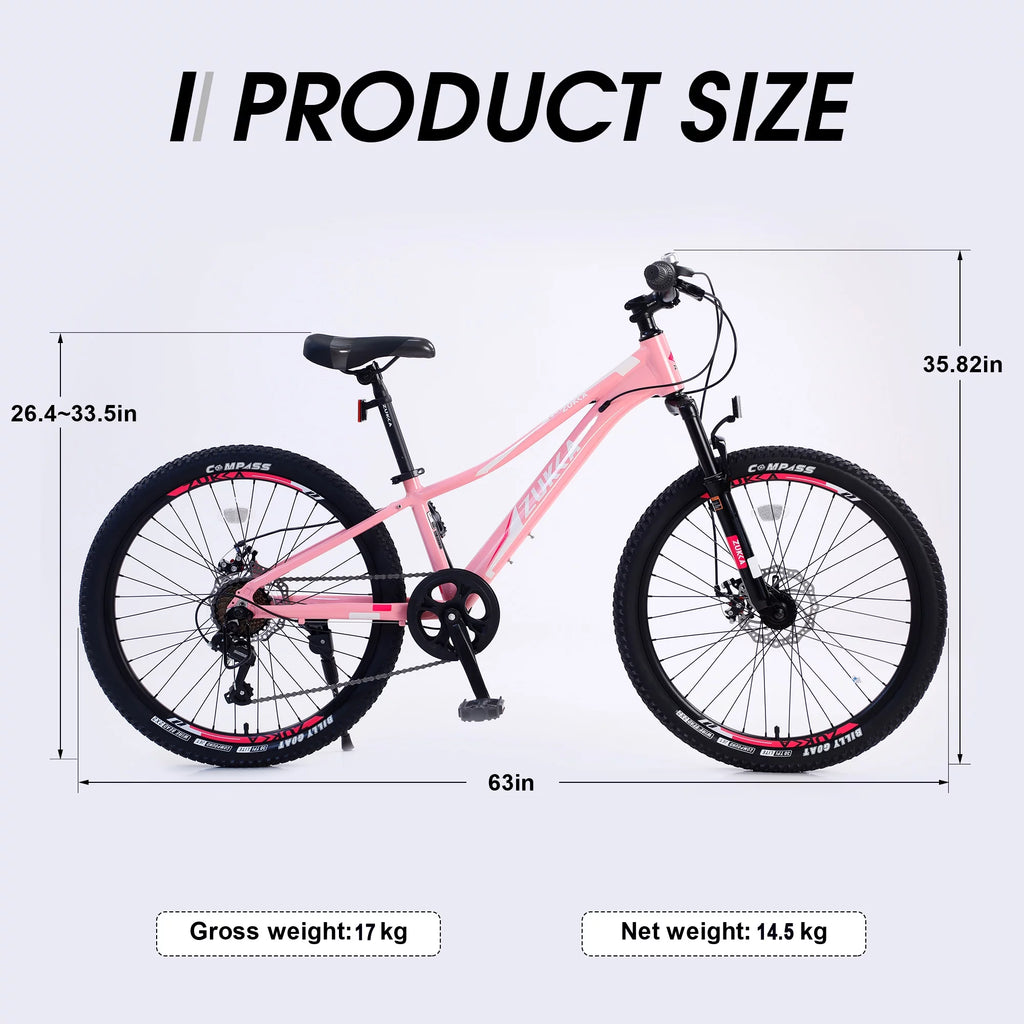 20 Carbon Steel 7-Speeds Kids Mountain Bike E162198
