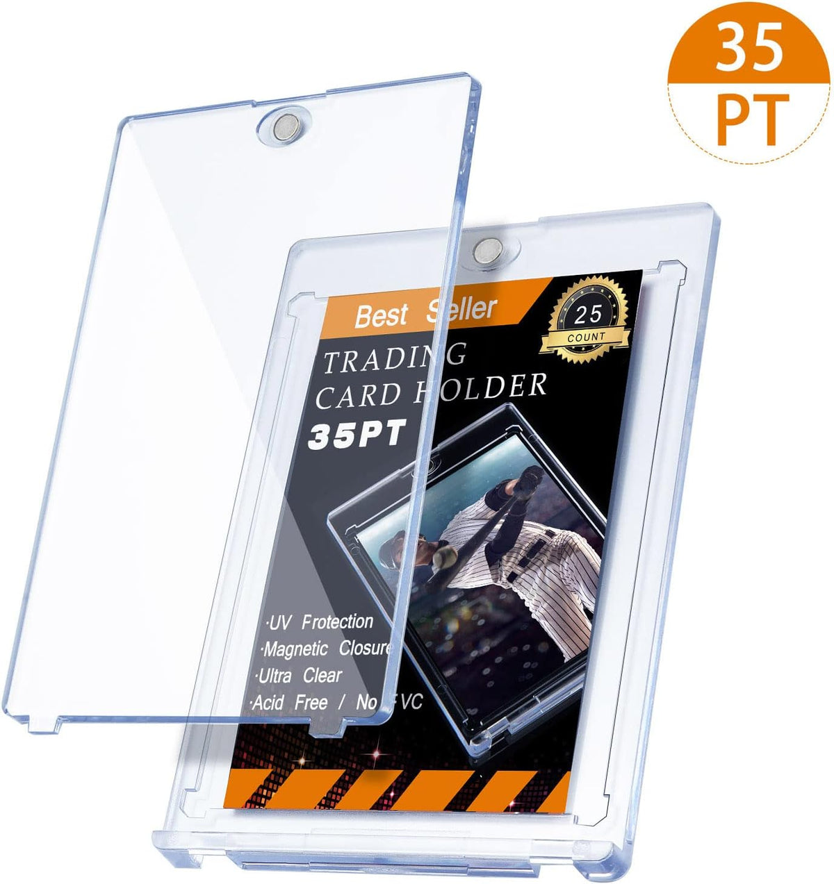 10 Pc Magnetic Card Holder Clear Display Card Protector Q4797