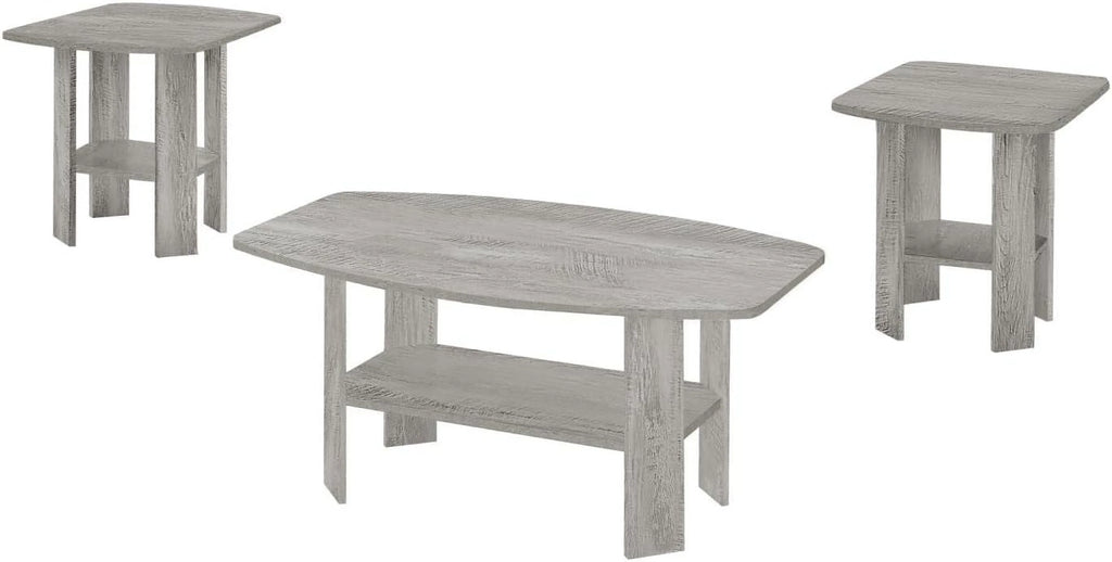 Grey Laminate 3Pcs Coffee End Side Table D551
