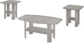 Grey Laminate 3Pcs Coffee End Side Table D551