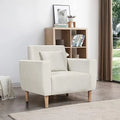 Gray Polyester Accent Chair with Toss Pillow M348