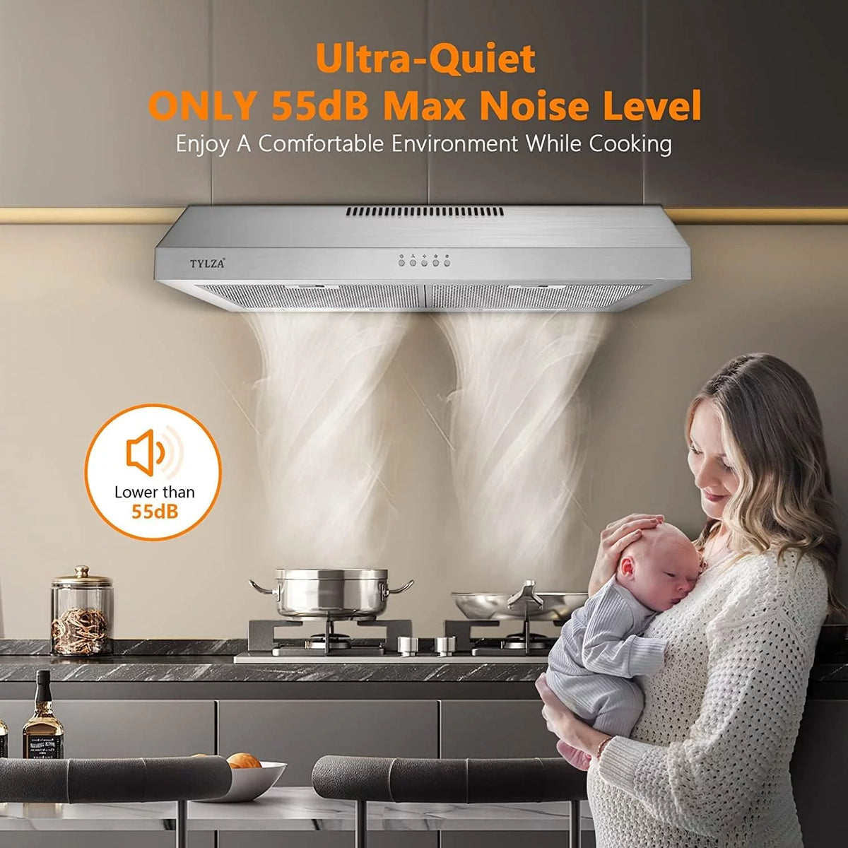 600 CFM Stainless Steel Under Cabinet Range Hood N602