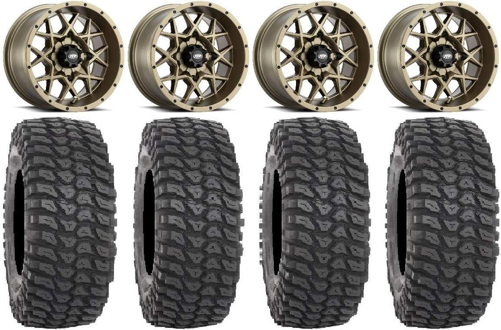 Bronze 14 Wheels 30 Tires 4x156 Bolt Pattern 12mmx1.5 Lug Kit R1524