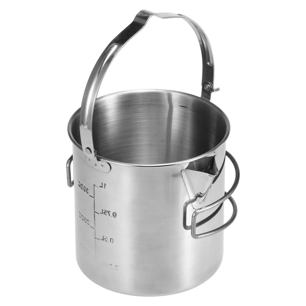 1L Stainless Steel Cooking Kettle with Foldable Handle G4192