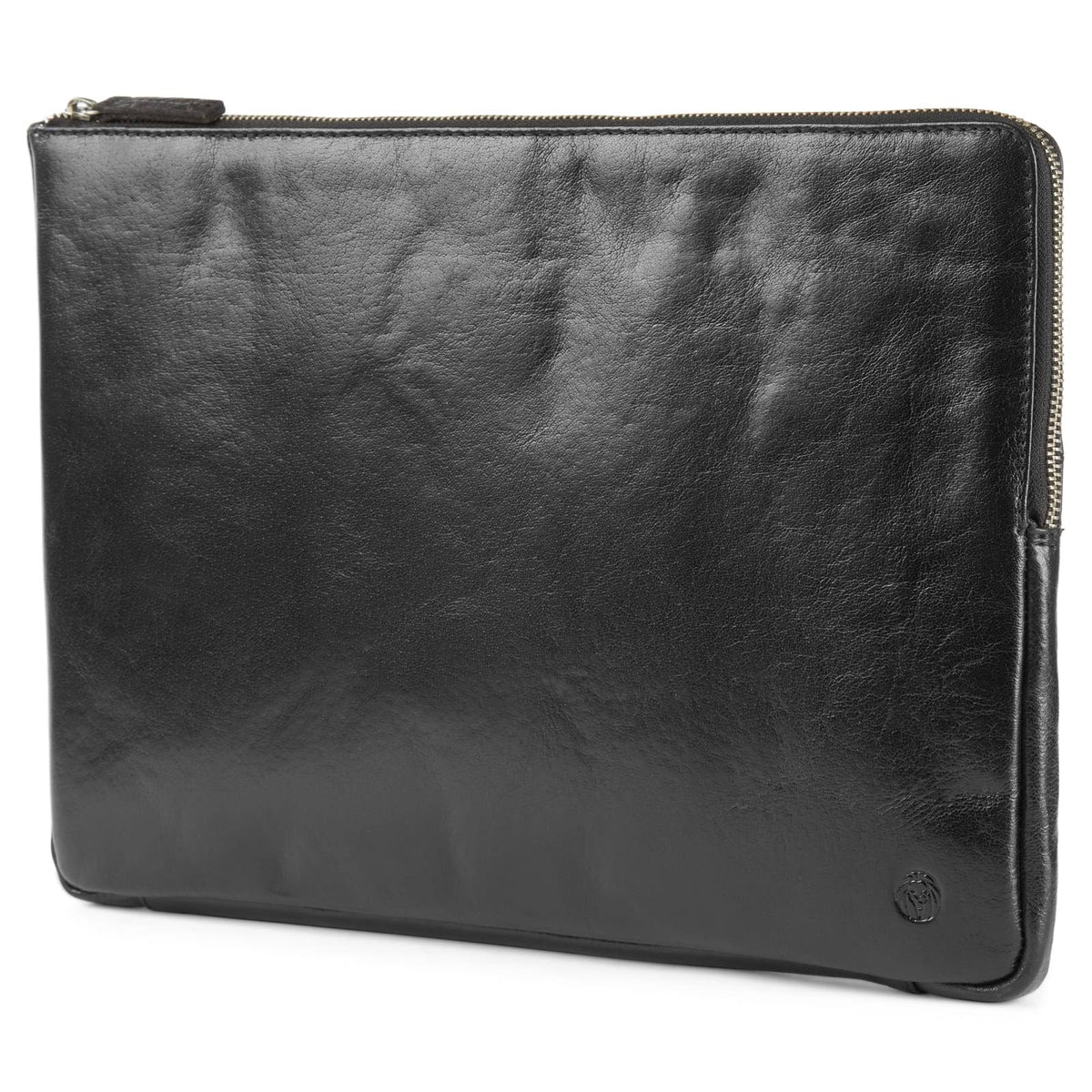 Black Small Leather Laptop Sleeve L28166