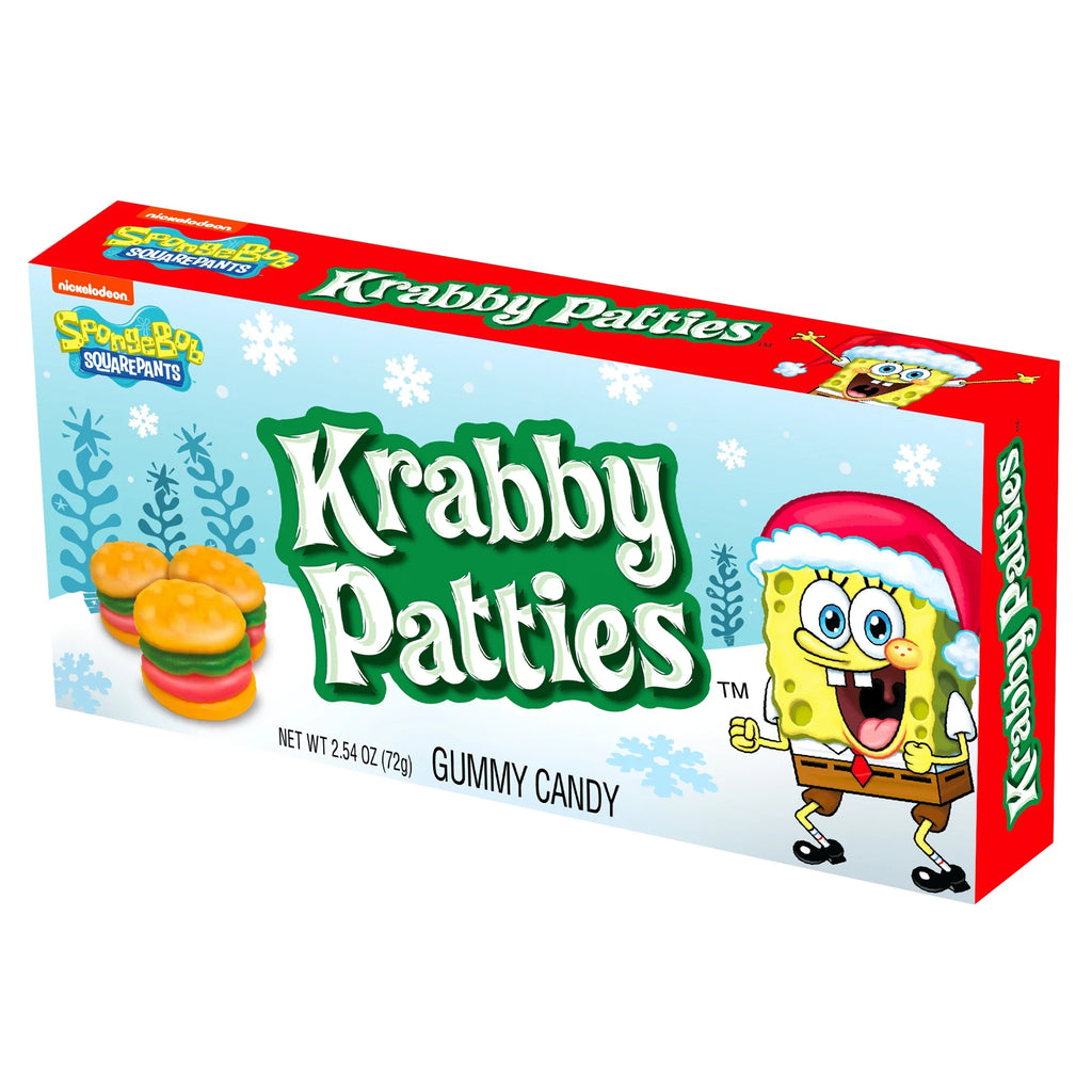 SpongeBob SquarePants Gummy Candy Original Flavor Krabby Patty Theater Box, 2.54 oz Y32550