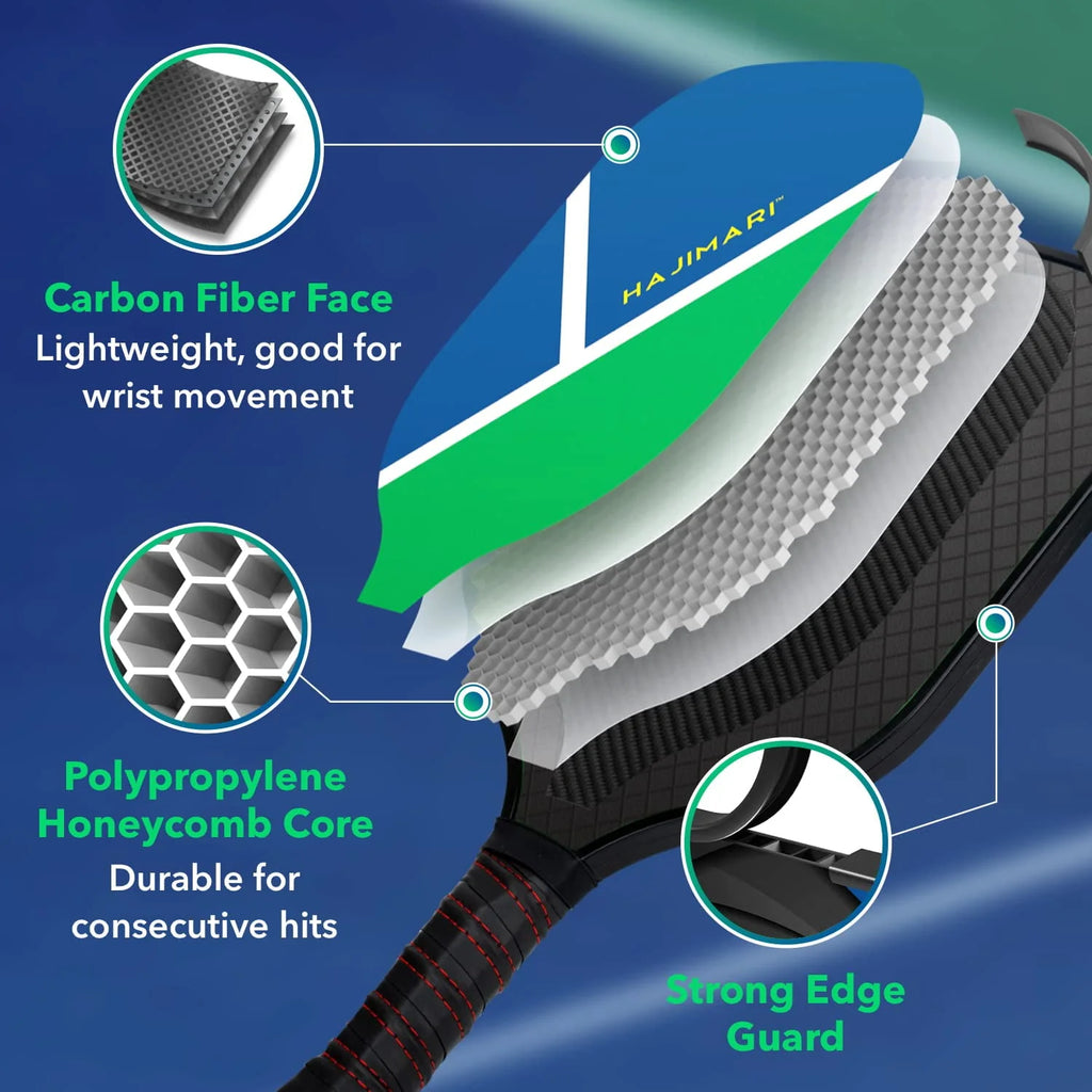 Pickleball Paddle Set of 2 with Balls and Carry Bag R77516