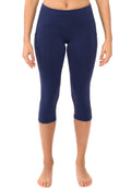 Midnight Supplex Capri with Side Pockets D893