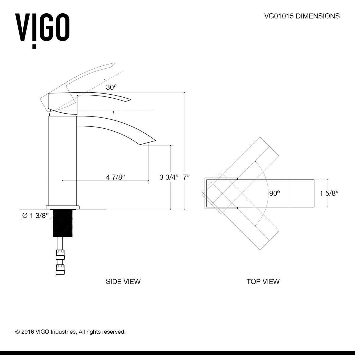 Matte Gold Single Hole Bathroom Faucet N42106