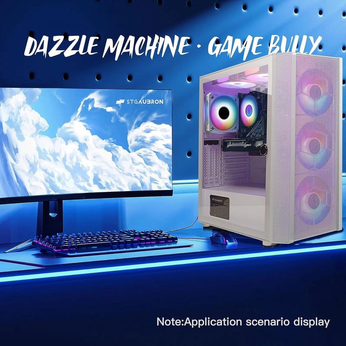 Gaming Desktop PC, Intel Core i7, 16G RAM, 1T SSD, Radeon RX 5600 XT K44001