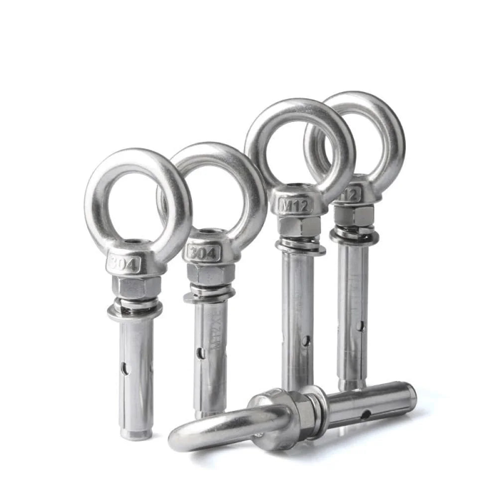 304 Stainless Steel Lifting Eye Bolt M8x80mm 2pcs A564318