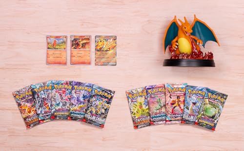 Trading Card Game Collection with 3 Foil Promo Cards, 1 Card-Display Figure & 10 Booster Packs C929