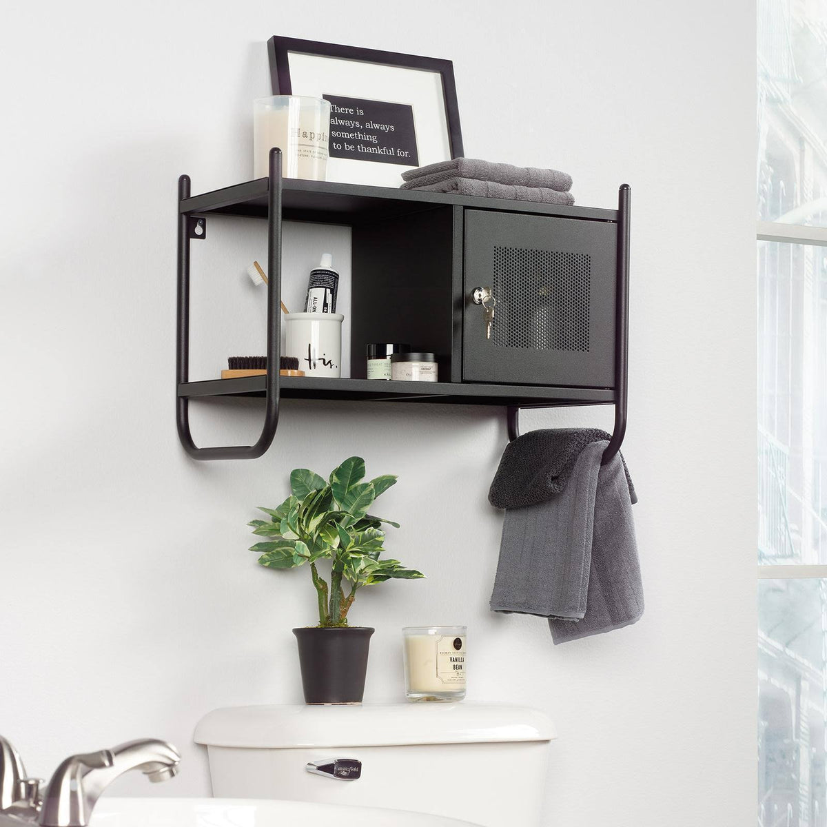 Black Wall Cabinet N542