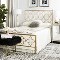 Queen Antique Gold Metal Headboard G9343