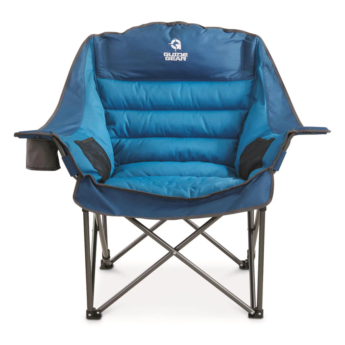 Oversized XL Padded Folding Camping Chair with Cup Holder Y336