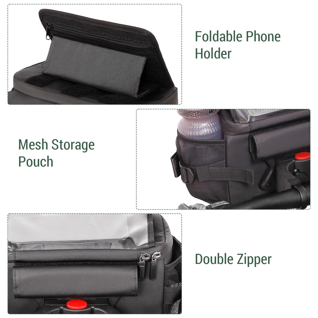 Large Front Storage Bike Handlebar Bag with Touchscreen Phone Holder V729