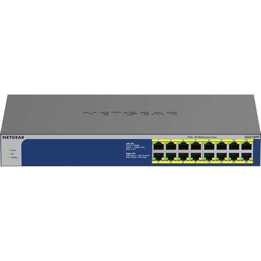16 PoE+ Ethernet Ports Unmanaged Switch R337