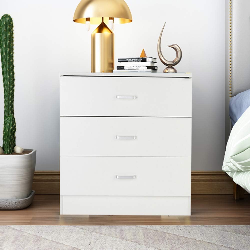 White 7 Drawer Wooden Chest Dresser with Wheels E999510