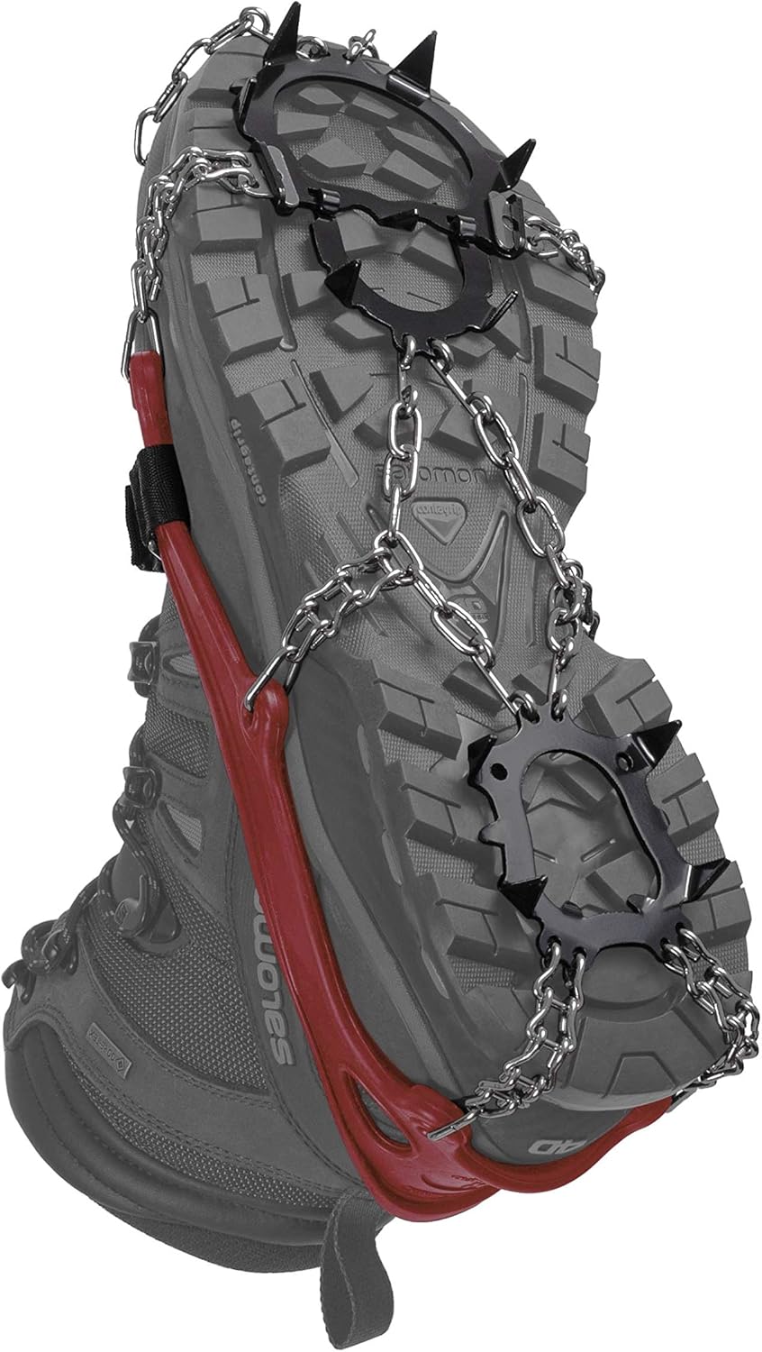 11 Carbon Steel Spikes Ice Traction Device Crampons N3541