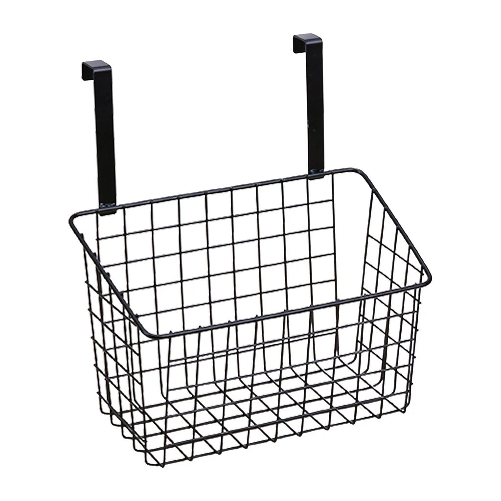Iron Mesh Shelf Basket Cupboard Cabinet Door Organizer Rack J35907