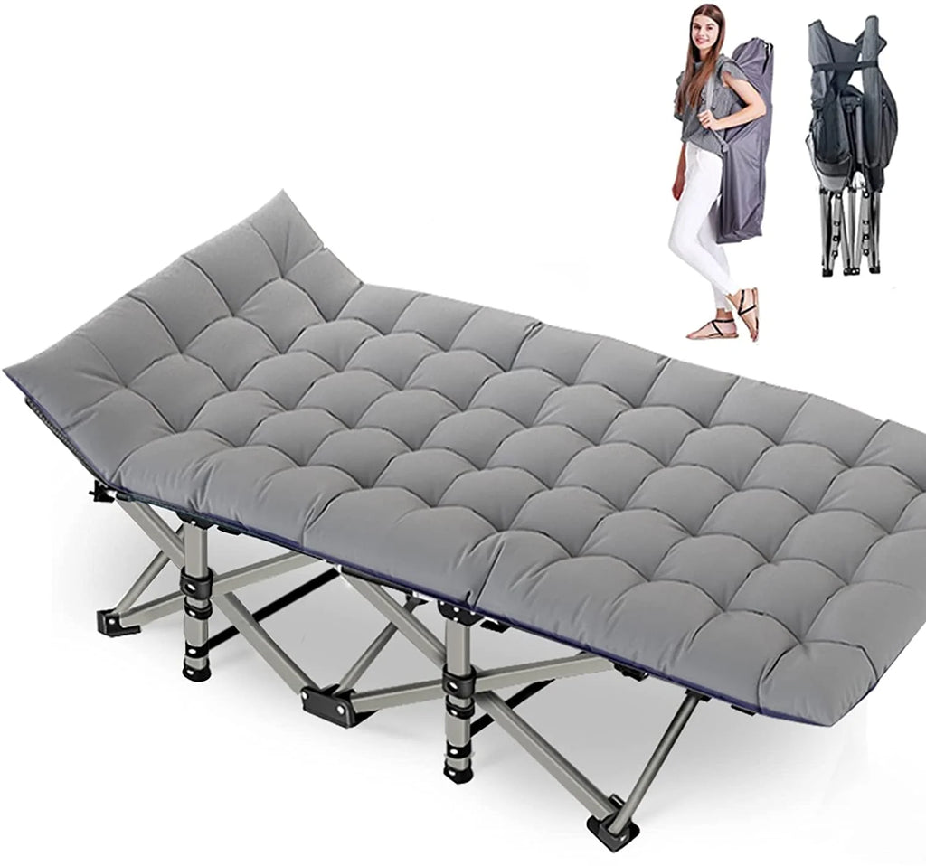Folding Camping Cots with 2 Sided Mattress and Carry Bag L981