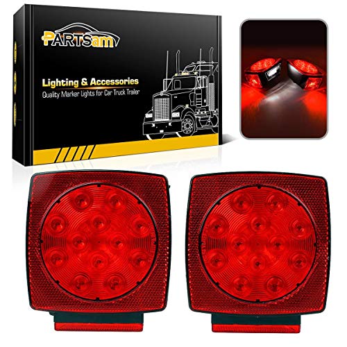 12V Submersible Square LED Trailer Light O130