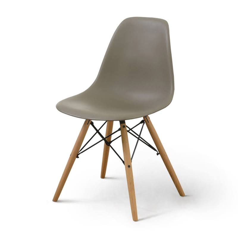 Light Brown Plastic Dining Side Chair (Set of 2) X299