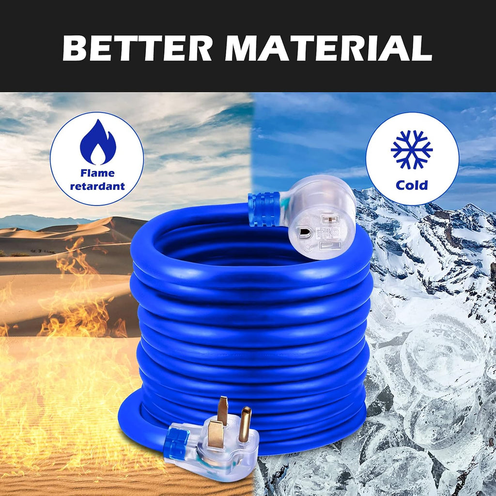 50A 25FT 6-50R Female 6-50P Male Heavy Duty Welder Extension Cord Q8097