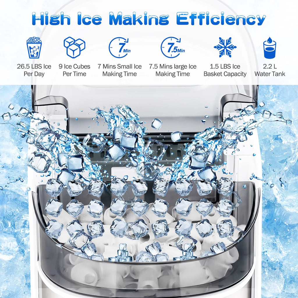 Countertop Ice Maker Self-Cleaning Black W172283