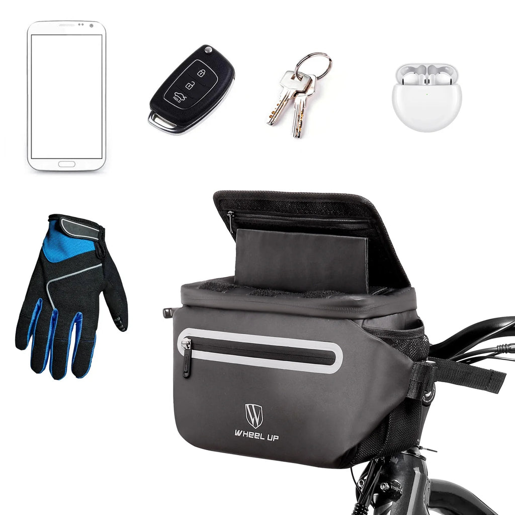 Large Front Storage Bike Handlebar Bag with Touchscreen Phone Holder V729