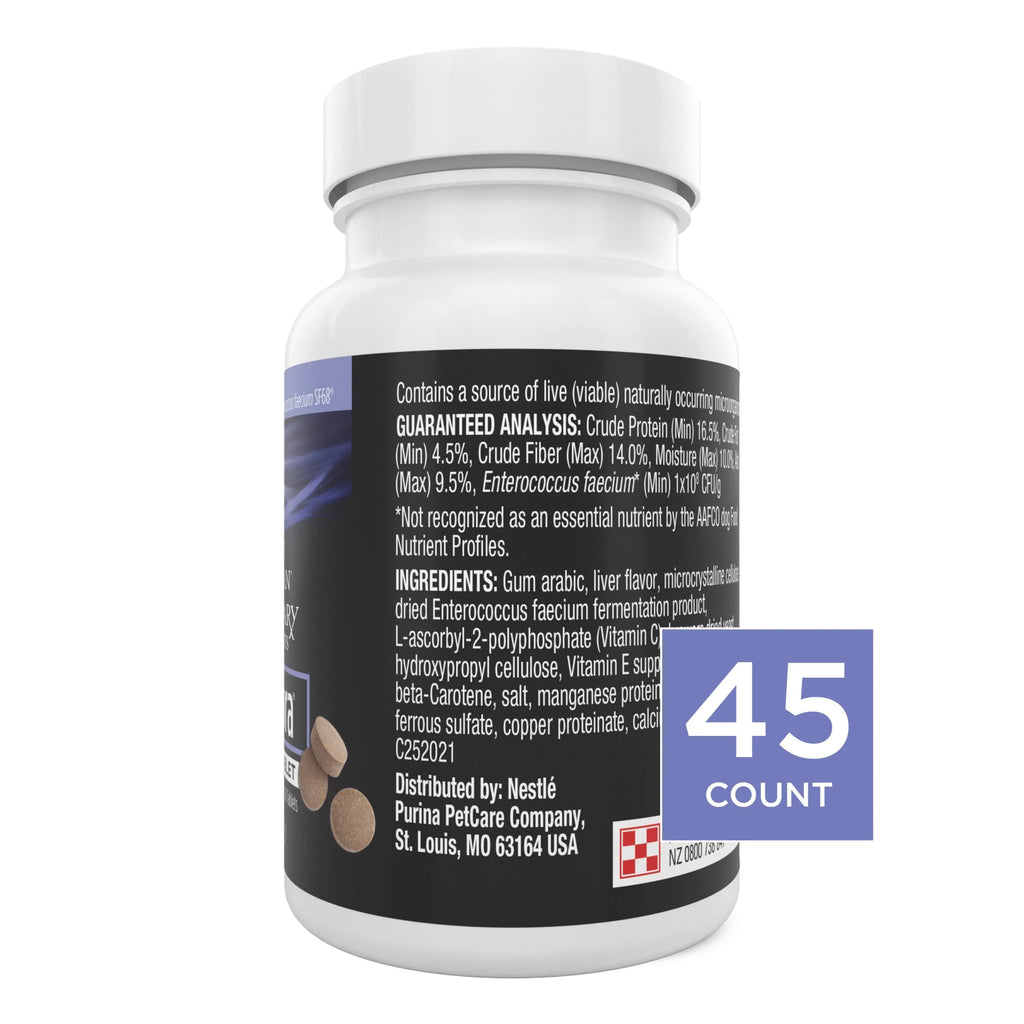 Chewable Dog Probiotic Supplement Tablets 45 ct L3995