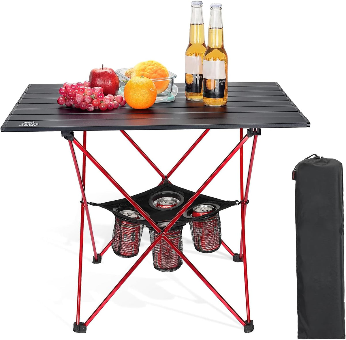 Large Folding Table Aluminum Alloy Camping Side Table E8815