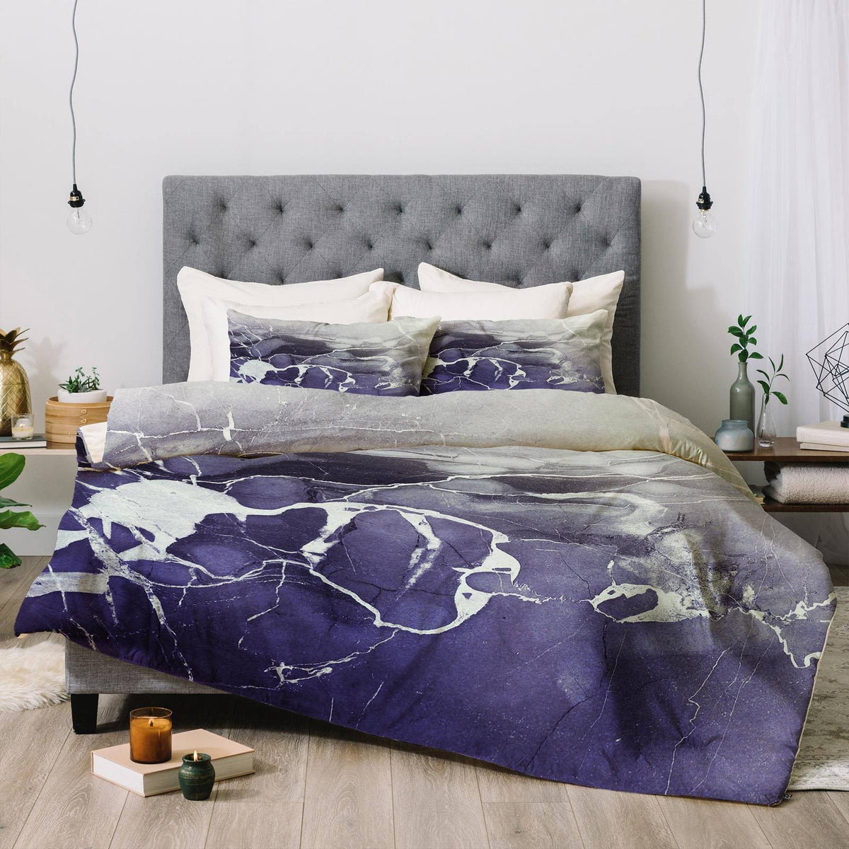 Ultramarine Marble Queen Comforter M319