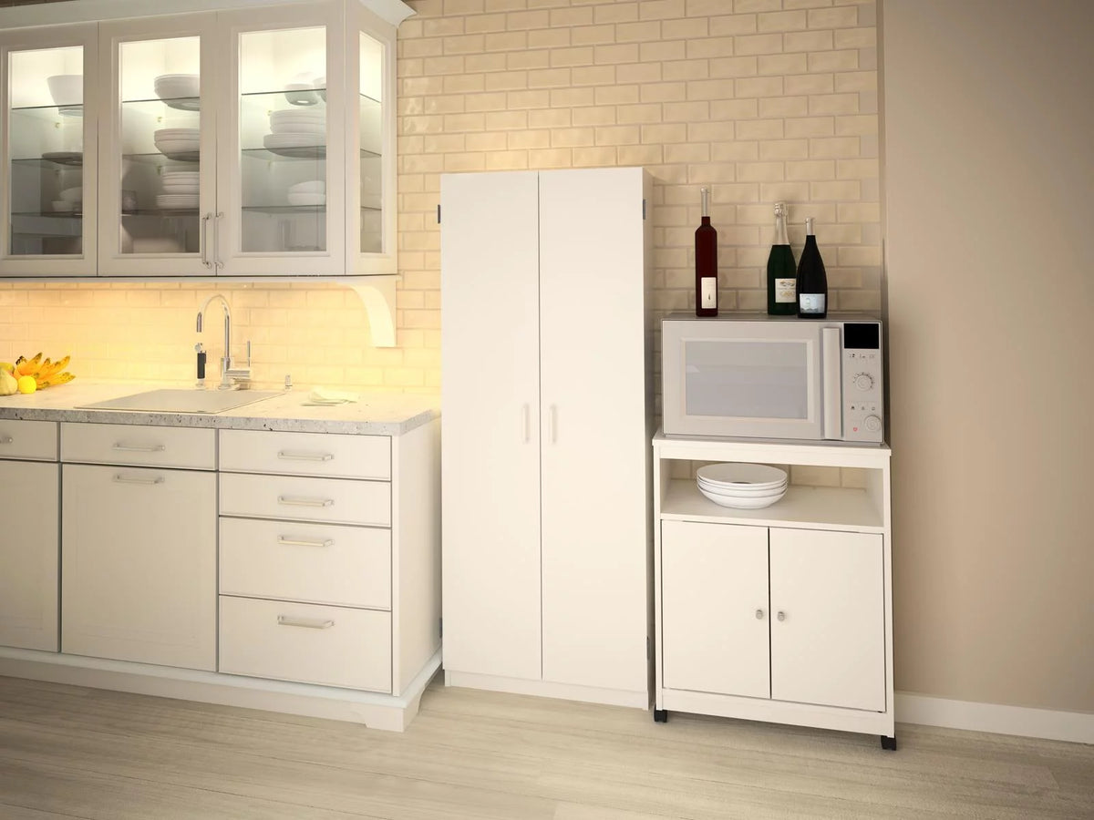 White Kitchen Microwave Cart S19569