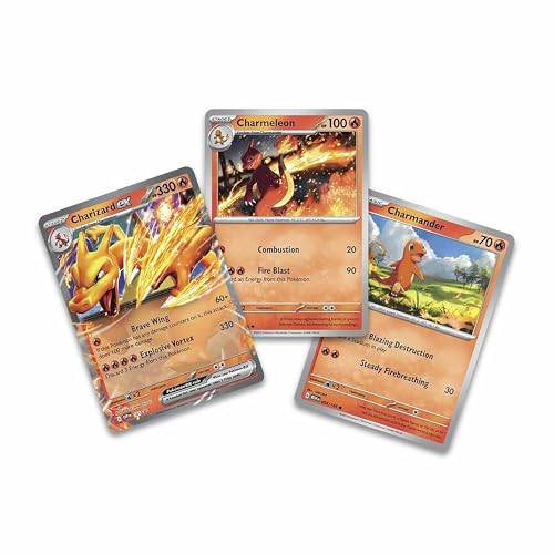 Trading Card Game Collection with 3 Foil Promo Cards, 1 Card-Display Figure & 10 Booster Packs C929