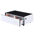 Smart Coffee Table with Fridge and Bluetooth Speaker M1418