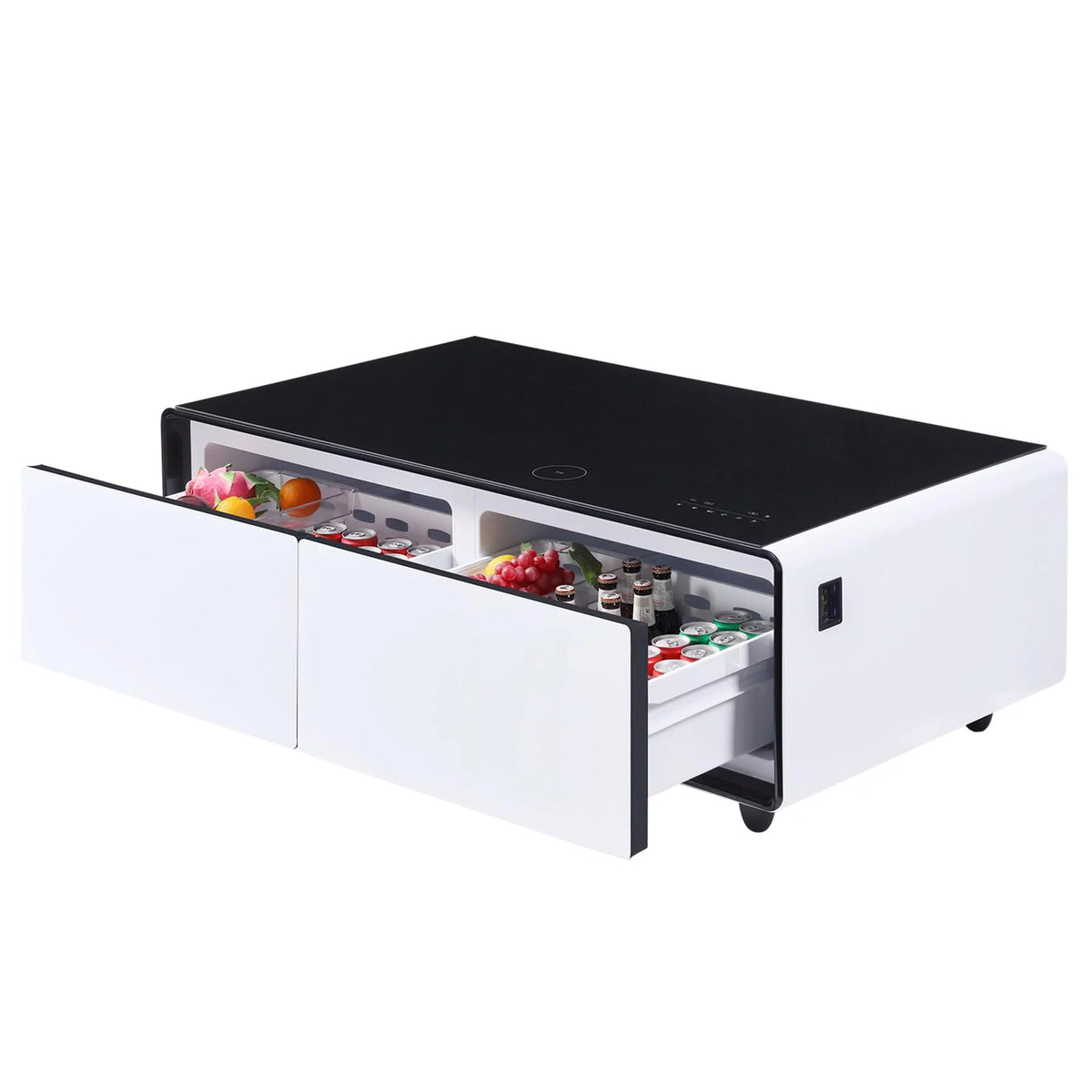 Smart Coffee Table with Fridge and Bluetooth Speaker M1418