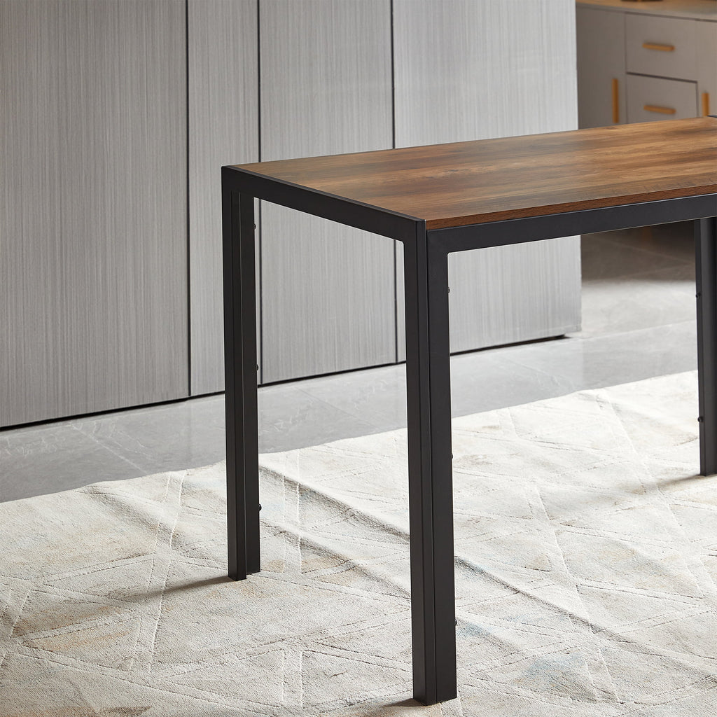 47 Inch Black Metal Dining Table V10318