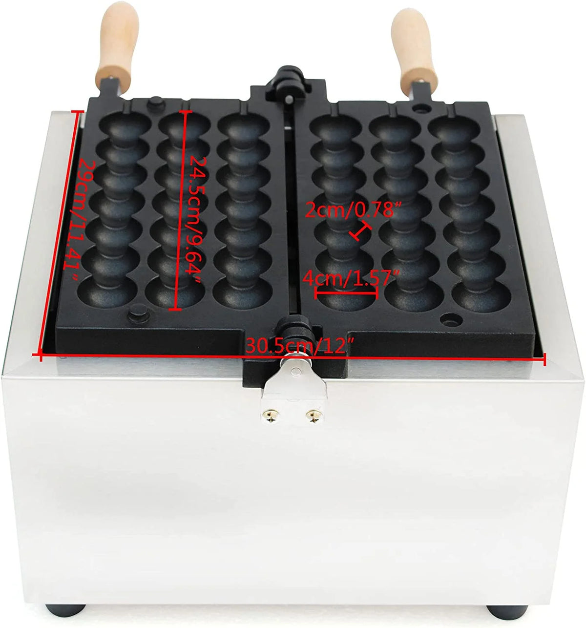 1500W Stainless Steel Non-stick Bubble Waffle Maker M96291