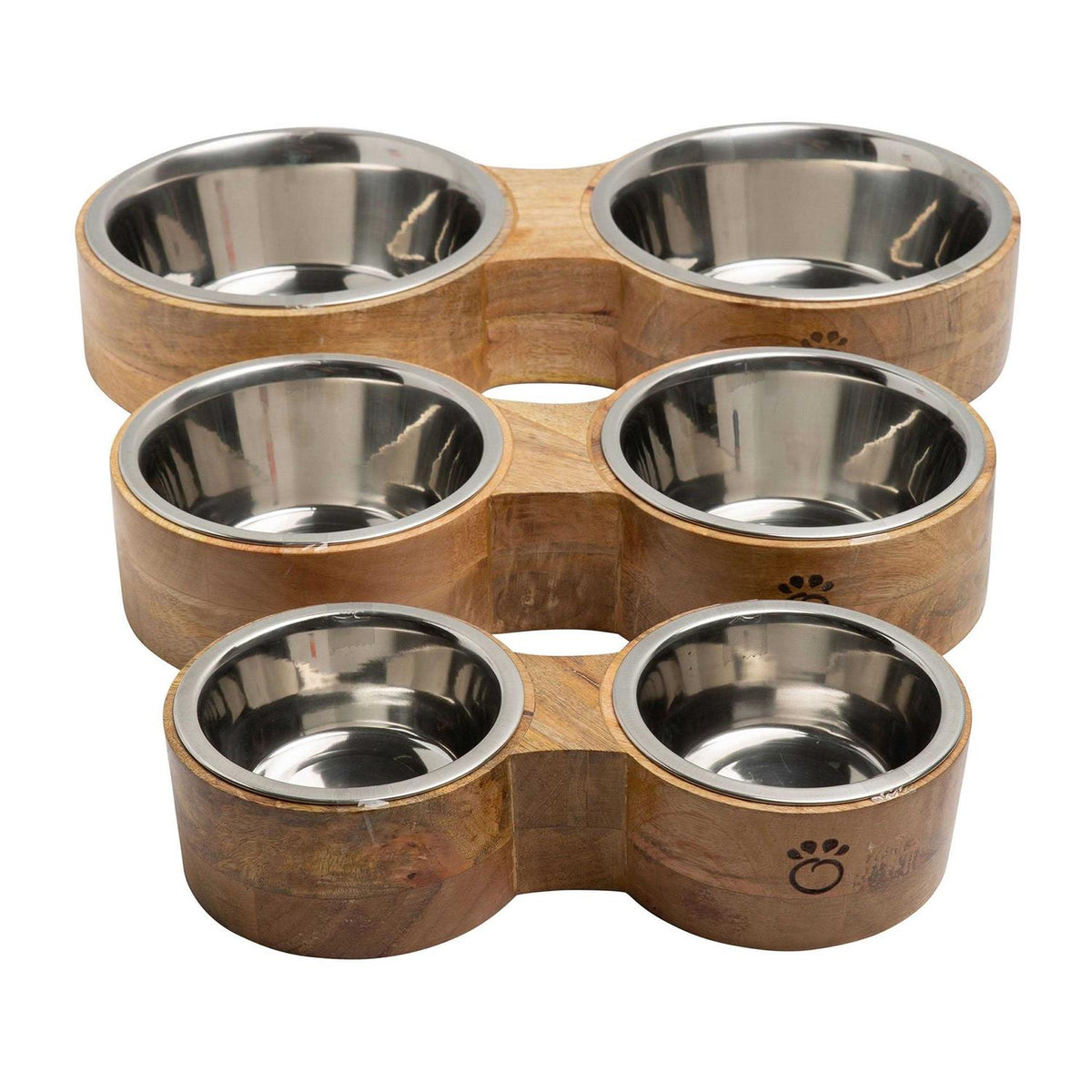 Wood & Metal Pet Feeder Y20626