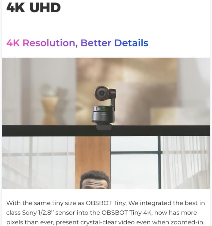 4K PTZ Webcam with 4X Zoom E51094